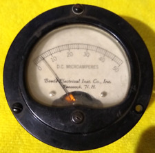Vintage Ammeter Beede Electrical 0 to 50 DC Microamperes Penacook New Hampshire picture