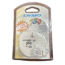 Vintage DYMO Letra Tag 1/2 “ X 13’ PA Unopened Pearl White Paper (2 Pack) picture