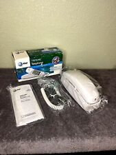 AT&T 210 Corded Trimline Phone With 13 Number Memory AT&T Mute Telephone White picture