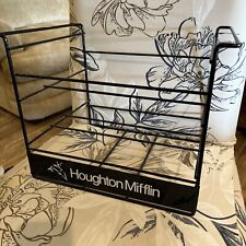 Vintage Rare HOUGHTON MIFFLIN Wire Display Tabletop Magazine Rack picture