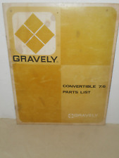 Vintage Gravely 7.6 Convertible Tractor Original 1969 Illustrated Parts List picture