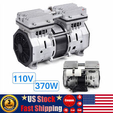 Vacuum Oilless Pump Industrial Air Compressor Oil Free Piston Pump 370W W/Filter picture