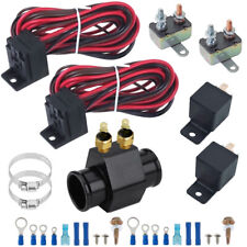 38MM/1.5IN 2-STAGE RADIATOR HOSE ADAPTER DUAL ELECTRIC FAN TEMP SWITCH WIRE KIT picture
