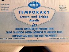 Vintage Rare William Getz Temporary Crown and Bridge Acrylic Master Mold Kit picture