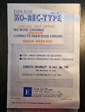 Vintage Ko-Rec-Copy Eaton Allen typewriter correction paper 1970s picture