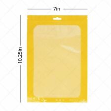 Multi-Size Double-Side Glossy Yellow Mylar Flat Zip Lock Bag w/ Window&Hang Hole picture