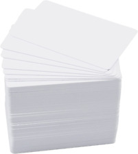 100 Pack Premium Blank PVC Cards,  CR80 30 Mil Graphic Quality White Plastic Car picture