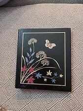 Vintage Hallmark Address Book  Ring Binder Black W Butterfly picture