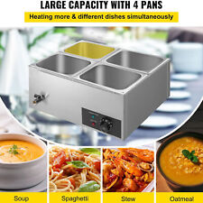 Electric Food Warmers 4-Pan Buffet Server with Lid and Tap 110V enjoyment picture