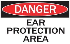  DANGER -EAR PROTECTION AREA / Vinyl Decal / Sticker / Safety Label  PIckA Size picture