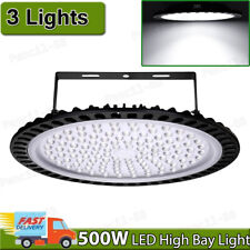 3X 500W UFO LED High Bay Light Shop Lights Garage Commercial Lighting Lamp Watt picture