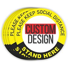 CUSTOM DESIGN 30 pack 12'' (Create Social Distancing Decals With Your Own Design picture