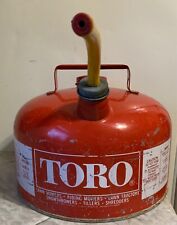Vintage TORO/EAGLE 2-1/2 Gallon Metal Gas Can w/Spout Rear Vented Look picture