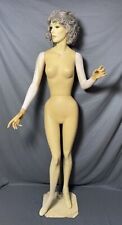 Vintage Realistic Full Fiberglass Female Mannequin Torso WC437 With Stand picture