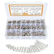 600Pcs Wood Screws Assortment Kit 4#6#8#10#12 Phillips Pan Head Stainless Ste picture