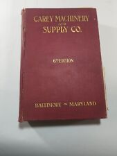 Vintage Hardware Catalog Carey Machinery & Supply Co 6th Edition 1900 Baltimore picture