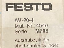 FESTO AV-20-4  4549 SHORT STROKE PNEUMATIC CYLINDER - NEW picture