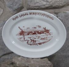 Vintage Walker China Ohio Canal Sesquicentennial Restaurant Ware Platter picture