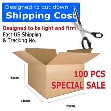 100 7x5x4 Corrugated Shipping Boxes - 100 Boxes picture