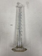 Vintage EXAX 100mL Class Blue Metric Scale Glass Cylinder picture