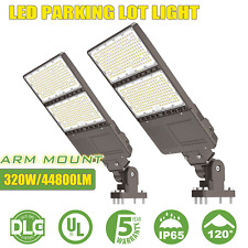 (2Pack) LED Shoebox Street Light 320W 44800LM Dusk to Dawn Outdoor Stadium Light picture