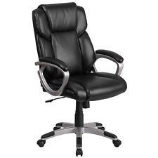 Flash Furniture Faux Leather Mid-Back Executive Office Chair Black GO2236MBK picture