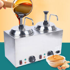 2L Electric Countertop Hot Fudge Caramel Warmer Nacho Cheese Dispenser & 2 Pump picture