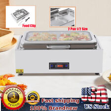 9L Buffet Warmer Server, Two 1/2 Pan Buffet Dish Food Warmer for Parties 500W picture