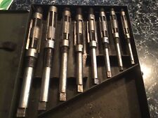 Vintage 8 Piece Critchley Type Expansion Reamers in Case Machinist Tool picture