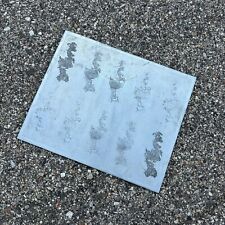 Vintage 1970s Metal Printing Plate Psychedelic Used  picture