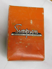 Vintage Simpson Model 390 Cat. No. 12480 Ac Volt-Amp-Watt-Meter ( UNTESTED ) picture