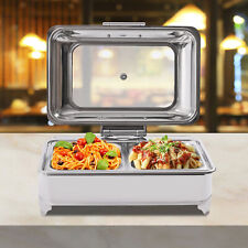 2-Pan Commercial Food Warmer Bain Marie Buffet Server Warming Tray Chafing Dish picture