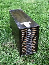 Vintage Kardex 14 Drawer Steel Cabinet; Sorry for the shipping its 55 lbs picture