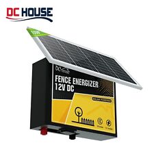 DC HOUSE Solar Powered Electric Fence Charger 15 Mile  Electric Fence Energizer picture