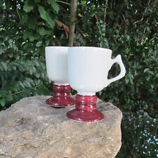 Vintage Hall China Restaurant Ware Mini Pedestal Mugs, Espresso Size picture