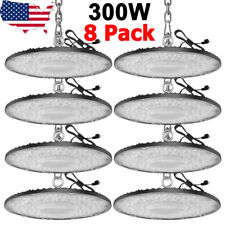 8 Pack 300W UFO LED High Bay Light Shop Industrial Factory Warehouse Fixtures picture
