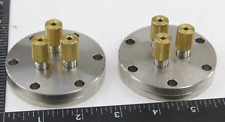 (2) CF 70mm OD Vacuum Manifold Flange to 3-Port ~4mm ID - Stainless Steel - USED picture
