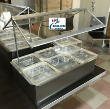Cold Table Condiment Sauce Station Caddy 6 Container Sneeze Guard Countertop picture