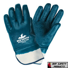 MCR Safety Predator Premium Nitrile-Coated Gloves Blue/White Large 12 Pair 9761R picture