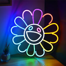 Sunflower LED Neon Sign Light Size 19.7X19.7inch for Party Room Wall Decor Gift picture