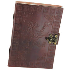 Handmade Leather Blank Journal Rampant Lion Medieval Diary picture