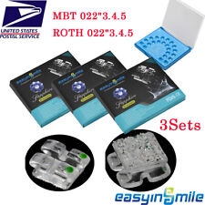 3Pk Dental Ortho Bracket Sapphire Clear Monocrystalline Braces Mini Roth/MBT 022 picture