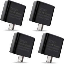 4 PCS LED Electronic Flasher Relay, 12V Speed Adjustable 2 Pin Hazard Warn Flash picture