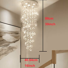 Modern Luxury Crystal LED Chandelier Rain Drop Spiral Ceiling Light Pendant Lamp picture