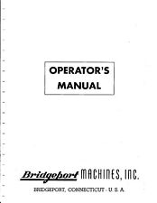 Round Ram Turret Operator's Maint Manual Fits Bridgeport Mill picture