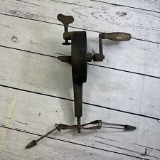 Vintage Hand Cranked Operated Blankes Model Centrifuge w/clamp, w/wooden handle picture
