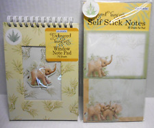 Rare Vintage ENDANGERED YOUNG'UNS BABY ELEPHANTS Window Note Pad & Sticky Notes picture