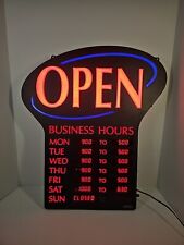 Newon Business Open Sign 6093 Lighted W/ Programmable Business Hours - Flashing picture