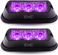 (2PCS 3-LED Strobe Light Purple Waterproof Emergency Beacon Flash Lights, Cautio picture