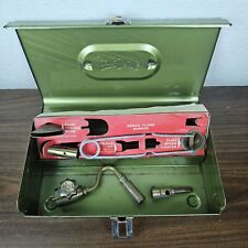 Vintage BernzOMatic Propane Brass Torch Kit w Metal Carrying Case Tool Box 5 Pc picture